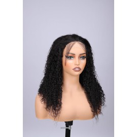 Keshon 4x4 jerry curly Lace Front Wigs Human Hair 180% Density Culy Frontal Wig HD Transparent Lace Frontal Wigs Human Hair Pre Plucked Natural Color new 20inch