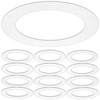12 Pack Gloss White Goof Trim Ring for 8" Inch