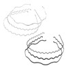 PKRFCJ Silver Headbands for Women 6 PCS,Metal Headband,Wavy Headband Non-slip,Trendy