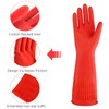 IUCGE Rubber cleaning gloves 1 Pairs for kitchen,Cotton Lining,Dishwashing gloves