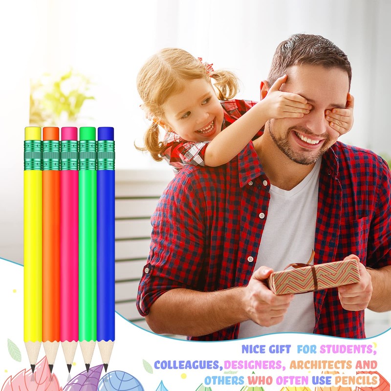 Nezyo 80 Pcs Mini Golf Pencils with Eraser 2 HB