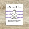 Unbiological Sisters Card, Infinity Wish Bracelets Set for 3 (Purple)