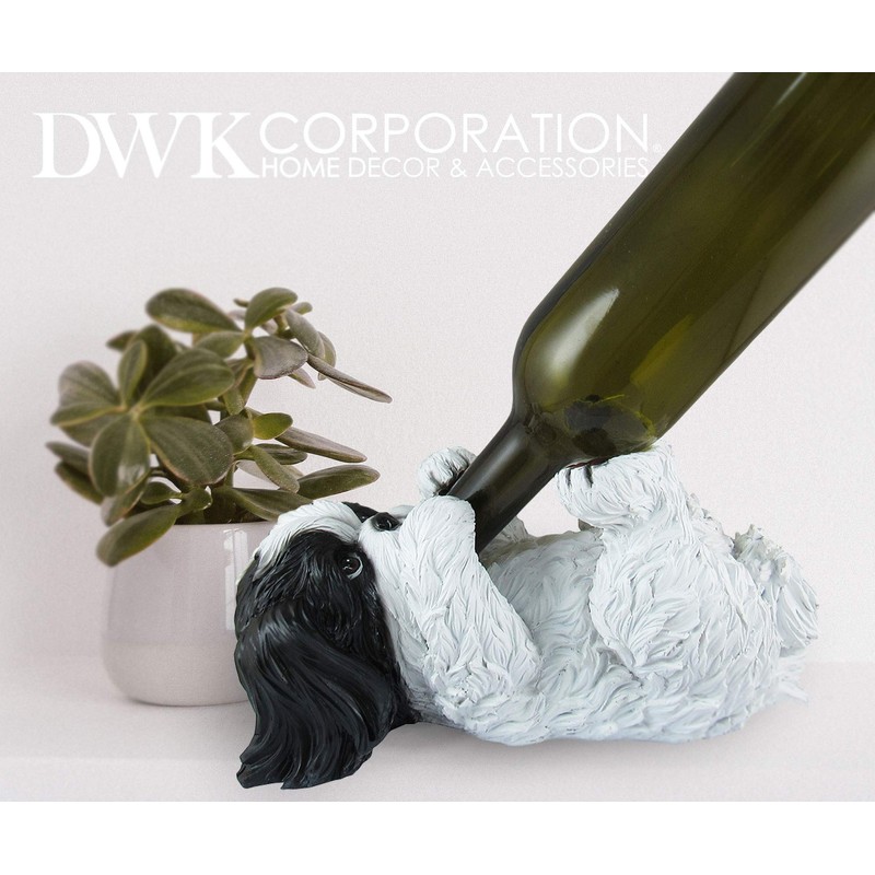 DWK "Bark N' Brew Shih Tzu Decorative Table Top Wine