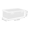 Vaguelly 2pcs Organizer Storage Box Set Transparent Desktop Lipstick Trinket
