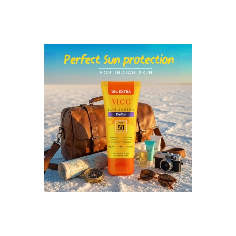 VLCC De Tan SPF 50 Sunscreen Gel Creme, 100g