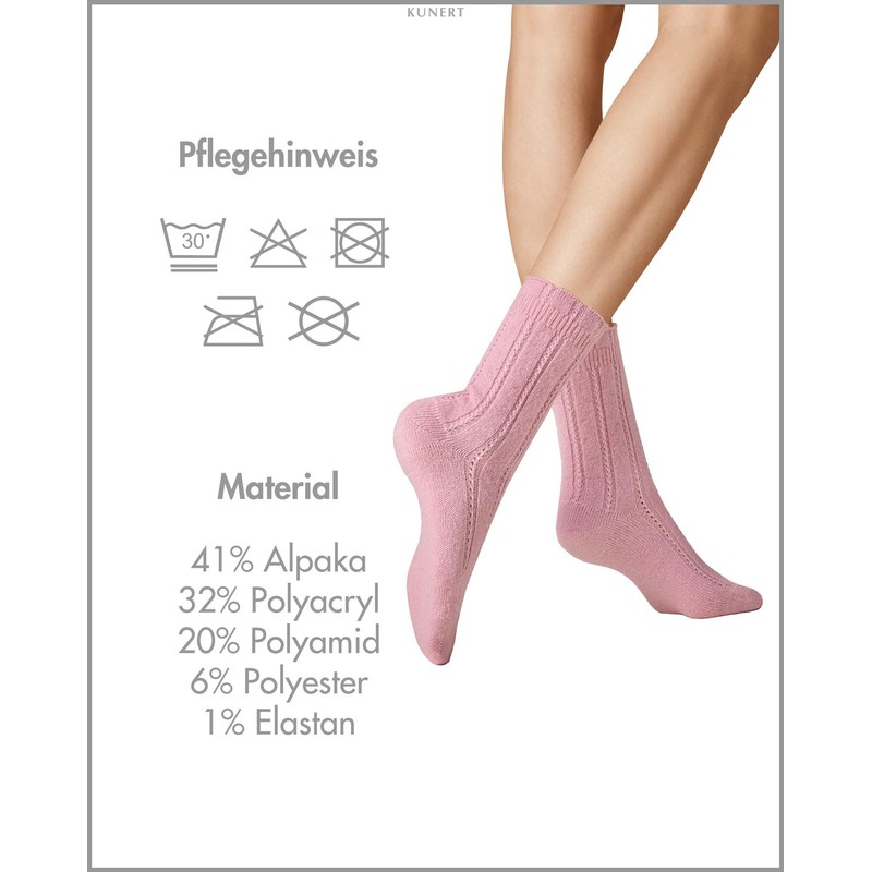 KUNERT Women's Bedsocks Warming Socks, Rose Quartz 3220