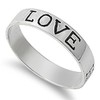 Sterling Silver Faith Love Hope Band Purity Promise Ring Designer