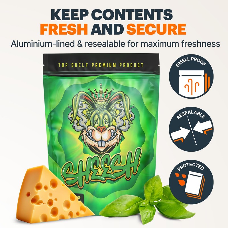 Dank Part 2-100 x Resealable Foil-Lined Mylar Bags (9.8cm x