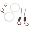 Car LED Angel Eyes Light Guide 95mm/3.7in Purple Lighting 9‑36V
