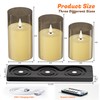 PChero Rechargeable Flameless Pillar Candles with Magnetic Base, 3 Pack