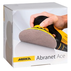 Mirka Abranet Ace Mesh Sanding Discs Diameter 125 mm Velcro / Grain P80 / Pack of 50 / For All 125 mm Random Orbital Sanders and Grinding Machines / Partially Ceramic / for Sanding Hard Surfaces,