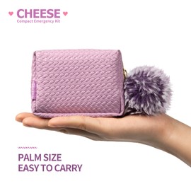 Kitgo Mini Bag Emergency Kit for Purse with 38 Pcs First Aid Items Womens Gift for Women's Day, Mother,Best Friend, Bride, Daughter, Girlfriend-Purple