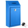 Yaocom Metal Donation Cash Box Collection Safe Suggestion Box with