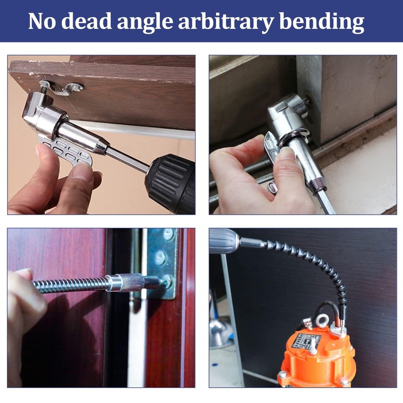 12 x Angle Attachment, 105 Angle Bit Holder, Socket Adapter,