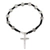 Rosary Metal Bracelet Rosebud Beads