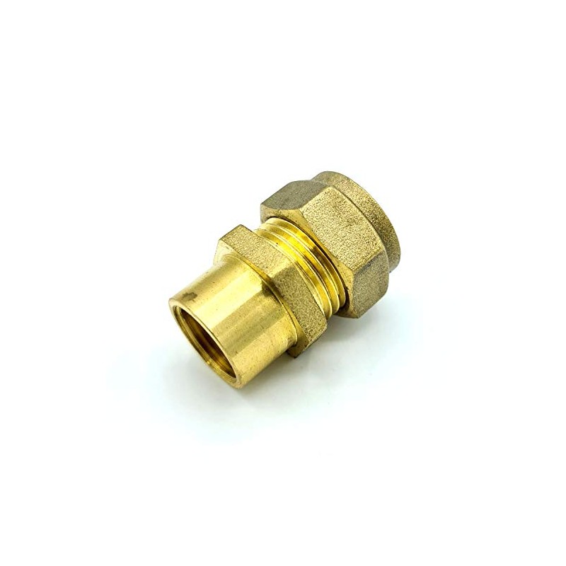 15mm x G3/8 Female Coupler Adaptor Brass Compression Fittings Straight