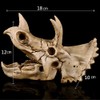 VOANZO Resin Triceratops Skull Model Replica, Dinosaur Tooth Skull Fossil,