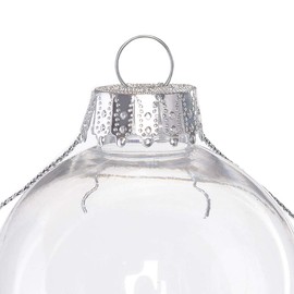 Wenosda Clear Plastic Acrylic Fillable Ball Ornament Set Holiday Ornaments…