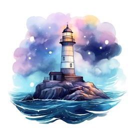 GRAZDesign Wall Sticker Lighthouse North Sea Sea for Bathroom, Hallway, Living Room 54 x 50 cm