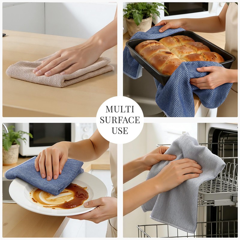 Homaxy Premium Kitchen Towels 18"x28", 6 Pack Large Cotton 380