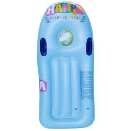 Thick Material Lightweight Folding Portable Children's Inflatable Surfboard with Handle, Floating Board, Size 21.65"x45.28"Summer Beach Surfing Pool Water Sports Auxiliary Learning Swimming (Blue)