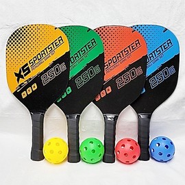 2-Player Pickleball Set with Rackets and Paddles Pickleball Set with Balls 2 - Green