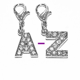 Diamante Bling Clip On Alphabet Letter Charm (S)