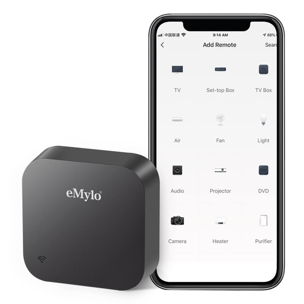 TUYA WiFi Smart IR Remote Controller, eMylo IR RF Universal Remote Control for TV Air Condition Infrared RF Appliances, Comatible with Tuya/Smart Life App,Voice Control Alexa Google Home