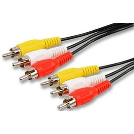 3 x Phono Male to Male 25m Audio Video Cable 1 Pack