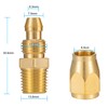 Breezliy Premium Solid Brass 2PCS Reusable Replacement Fitting For 1/4-Inch