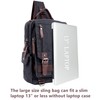 Leaper Retro Messenger Bag Canvas Crossbody Bag Shoulder Bag Travel