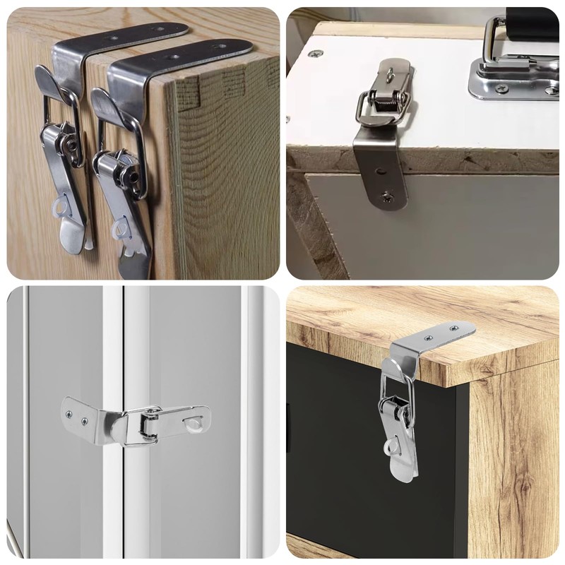 90 Degree Tool Box Hood Locks Latches with Keyhole, Stainless