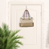 Relaxdays Folding Hook for 6 Hangers, Metal and Wood, Hooks
