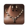 JAKAWIN Rhinestone Bride Wedding Jewelry Set Black Sparkly Bridesmaid Necklace