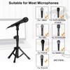 JCTRIWAY Tabletop Mic Stand, Adjustable Desktop Microphone Stand with Mic
