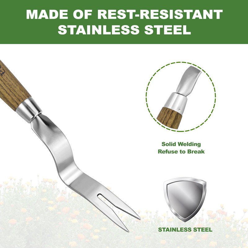 Weed Puller Tool, Hand Weeder with Good Leverage for Easy