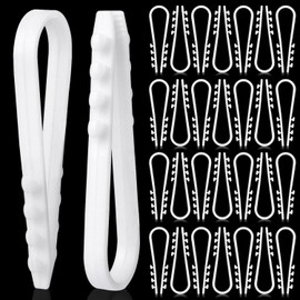 Plug-In Loop Anchors Pack of 100 Cable Clamp Clamping Range 6-20 mm U-shaped Nylon Dowel Clamp Plug Tabs for Cable Attachment White