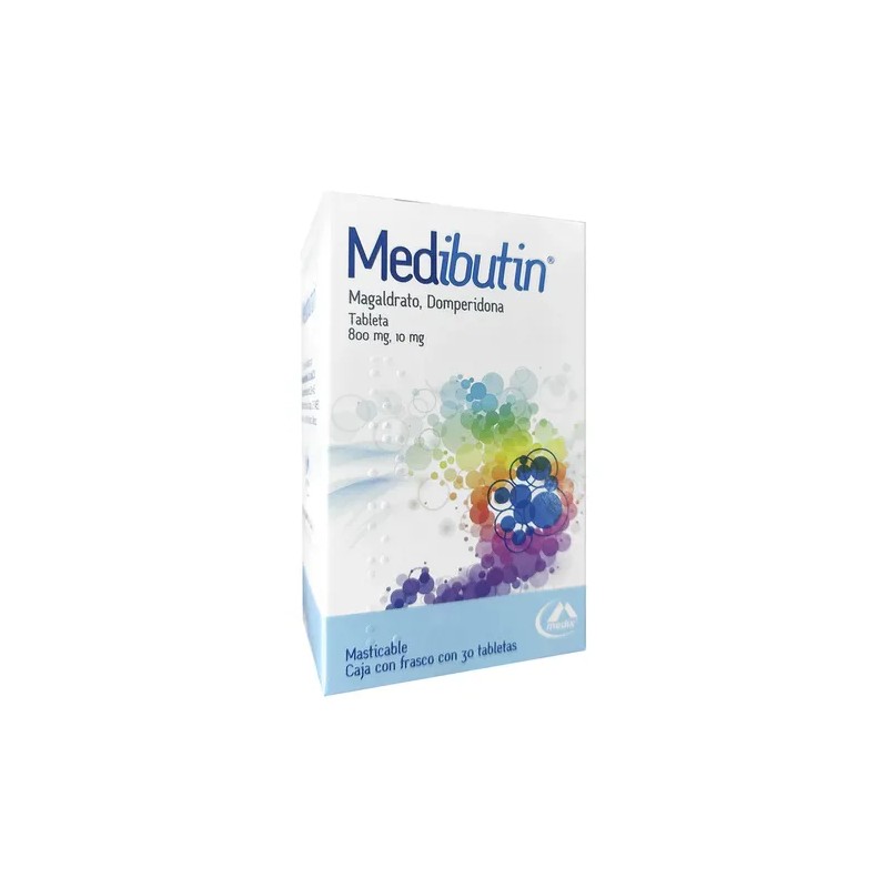Medibutin Tableta Masticable 800 Mg/10 Mg, 30 Tabletas
