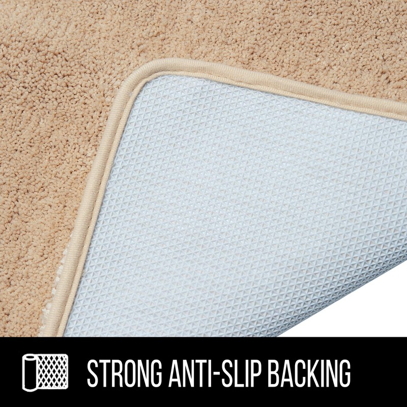 SFLXO 80cm x 50cm Non Slip Bath Mat Machine Washable