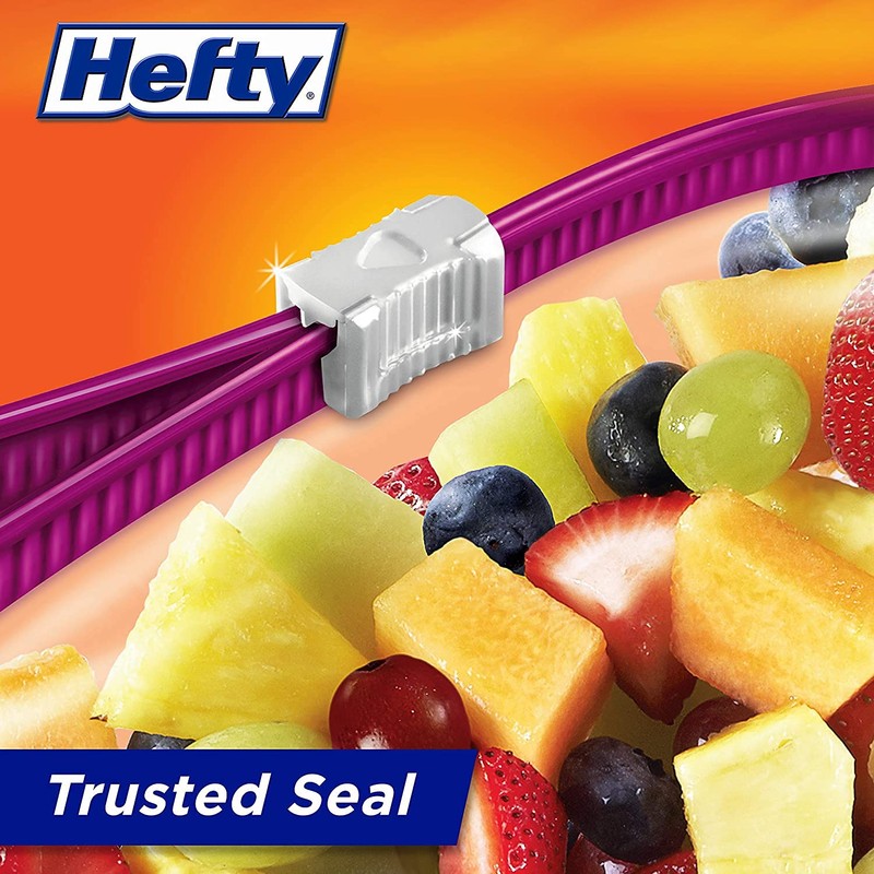 Hefty Storage Slider Bags, Quart, 40 Count (Pack of 9)