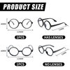 VEHYEGOI 2 Pieces Retro Round Glasses, Nerd Glasses, Round Frame