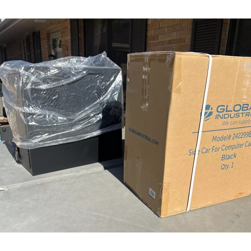 Global Industrial New Global Industries Computer Cabinet Side Car Black