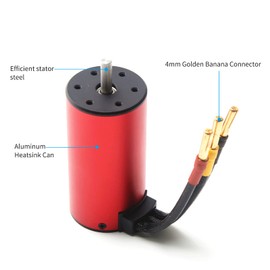 S3670 2850KV Brushless Motor Sensorless Waterproof Motor and 120A Brushless ESC T Plug Replacement for HSP HPI Traxxas 1/8 RC Car Truck VCXN