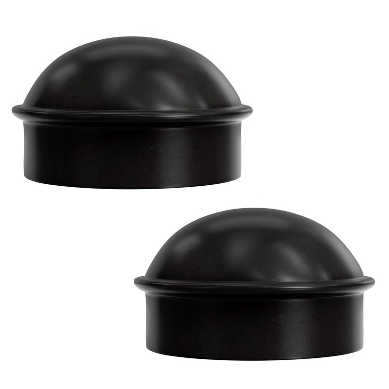 VIVIDA 2-3/8" Chain Link Post Caps, Black Post Cap for