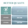 eachope Teal No Hook Waffle Weave Shower Curtain with snap-in