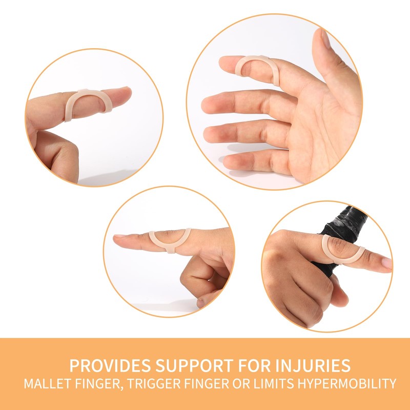 CAGSIG Oval Finger Splints, 5PCS Oval Trigger Finger Splint for