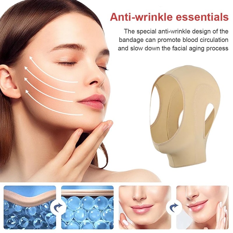 GNALIA 1 Masque Minceur Pour Double Menton Bande de Raffermissement