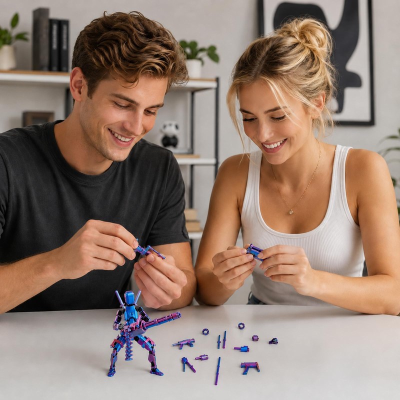 JaiZvt 1-Piece T13 Action Figure, 3D Printed Poseable Dummy 13