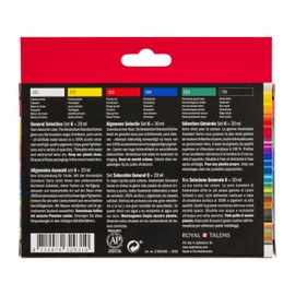 Amsterdam Standard Series Acrylic Paint Set for Beginners | Color Mixing Set (6 x 20 ml Tubes) | Basic Color Selection