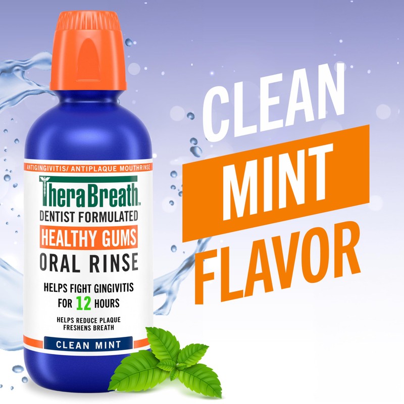 TheraBreath Healthy Gums Oral Rinse, Antigingivitis, Clean Mint Flavor, Dentist